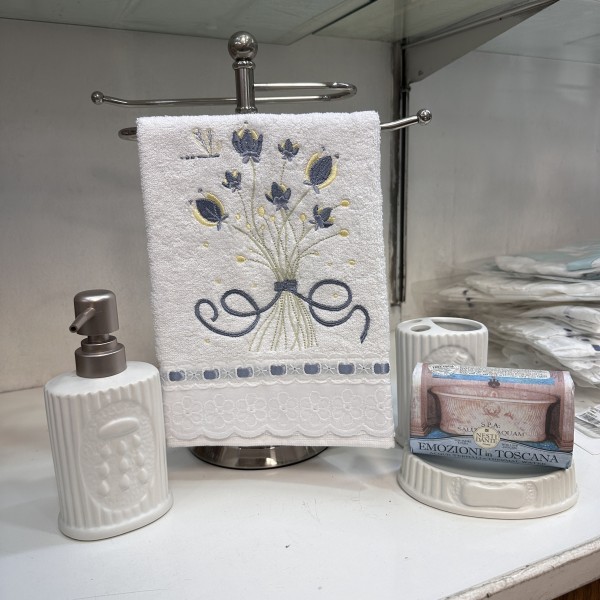 Toalla Facial Claudia Bco Azul Terremoto