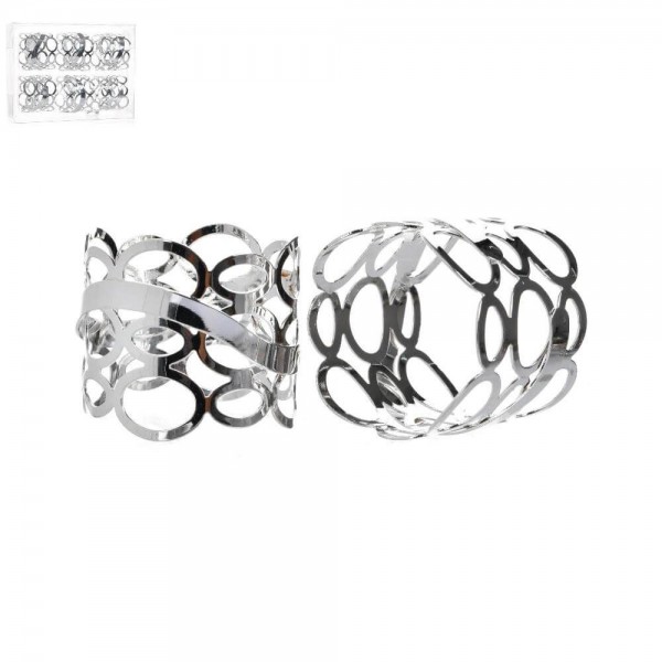 Set Anilleros Ondas Plateadas