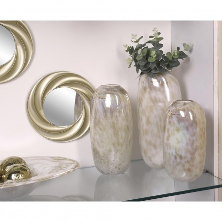 Florero White Golden I