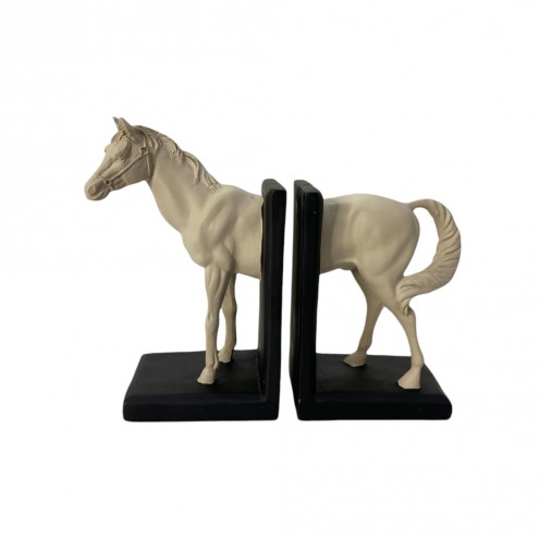 Sujeta Libros Caballo Beige