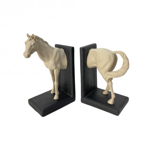 Sujeta Libros Caballo Beige 2