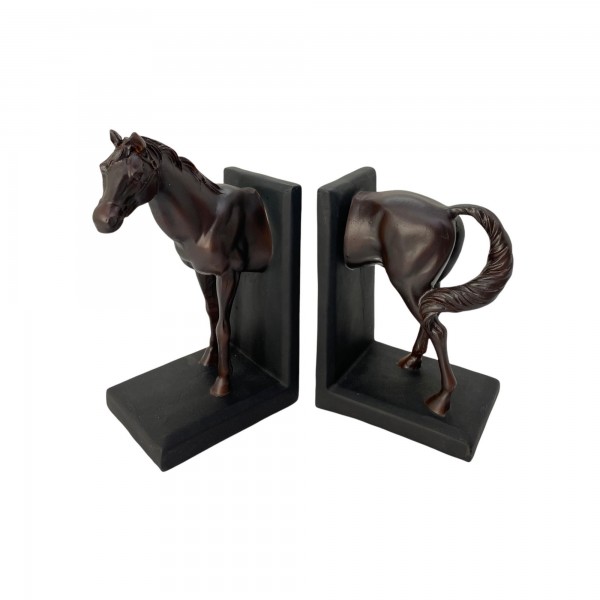 Sujeta Libros Caballo Brown