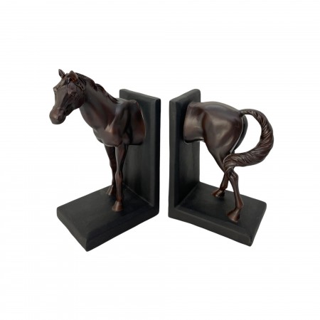 Sujeta Libros Caballo Brown
