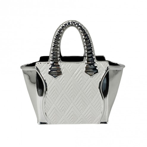 Cartera Silver White