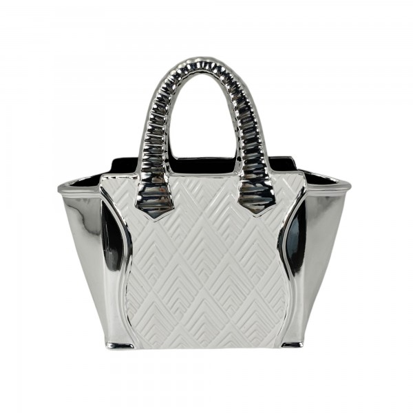 Cartera Silver White