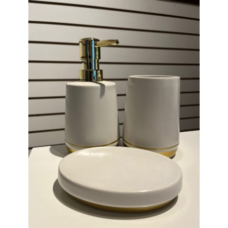 Juego Baño White Gold