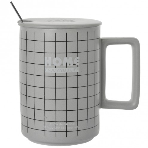 Taza C/ Tapa y Cuchara Squares II