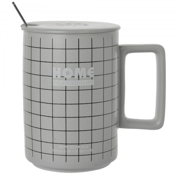 Taza C/ Tapa y Cuchara Squares II